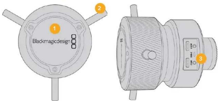 Blackmagic Design URSA Broadcast G2 - Connecter les accessoires à votrem appareil - 2