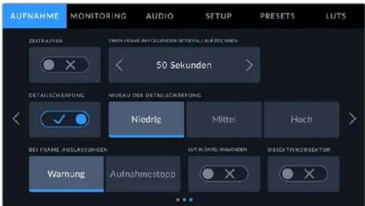 Blackmagic Design URSA Broadcast G2 - AUFNAHME-Einstellungen 3 - 1