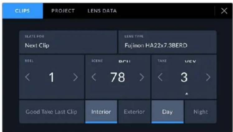Blackmagic Design URSA Broadcast G2 - 'Clip' metadata - 1