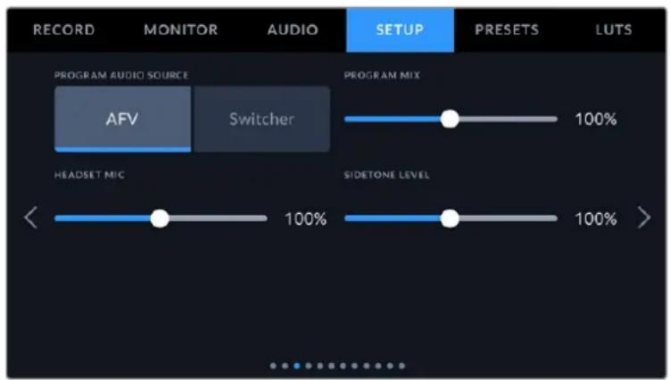 Blackmagic Design URSA Broadcast G2 - Setup Settings Page 3 - 1