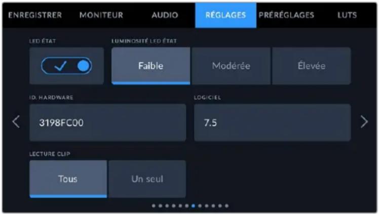 Blackmagic Design URSA Broadcast G2 - Onglet réglages - page 7 - 1