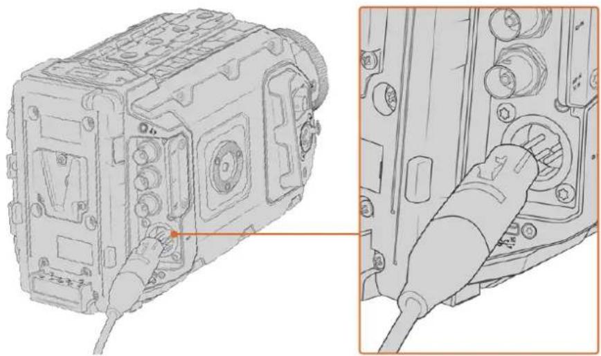 Blackmagic Design URSA Broadcast G2 - To plug in external power: - 1