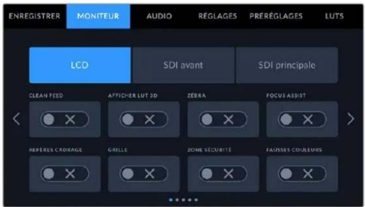 Blackmagic Design URSA Broadcast G2 - Paramètres de l'onglet moniteur - page 1 - 1