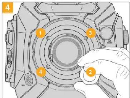 Blackmagic Design URSA Broadcast G2 - Attaching the F Mount - 4