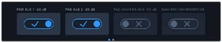 Blackmagic Design URSA Broadcast G2 - PEGEL KANAL 1 bzw.2 - 1
