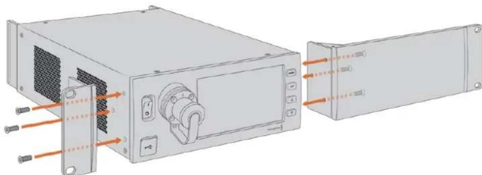 Blackmagic Design URSA Broadcast G2 - Préparer un blackmagic studio fiber converter pour l'installation dans un rack : - 1