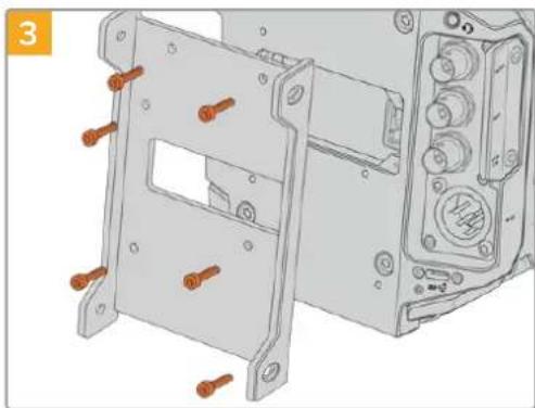 Blackmagic Design URSA Broadcast G2 - Pour fixer et connecter le blackmagic camera fiber converter : - 3