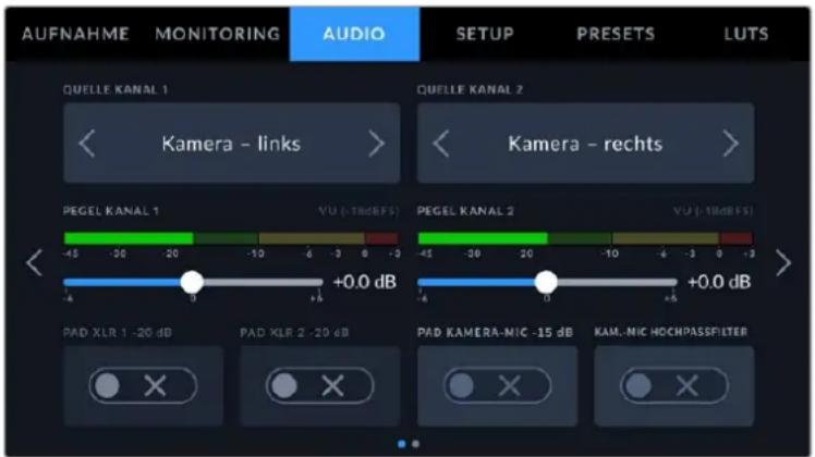 Blackmagic Design URSA Broadcast G2 - AUDIO-Einstellungen 1 - 1
