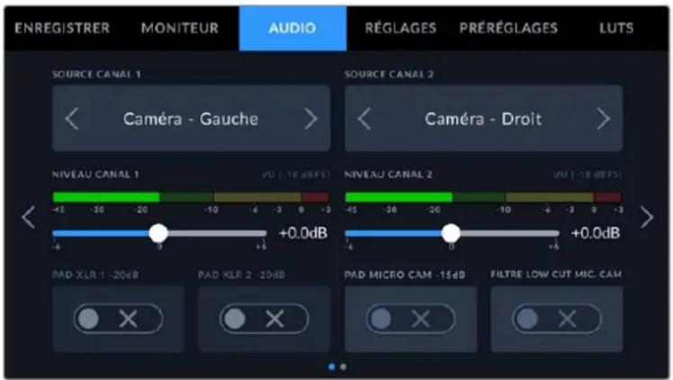 Blackmagic Design URSA Broadcast G2 - Paramètres audio - 1