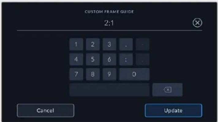 Blackmagic Design URSA Broadcast G2 - Custom Frame Guide Ratio - 1