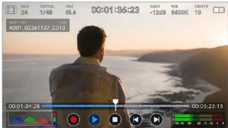 Blackmagic Design URSA Broadcast G2 - Menu de lecture - 1