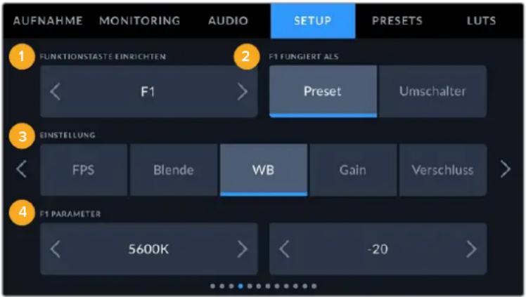 Blackmagic Design URSA Broadcast G2 - FUNKTIONSTASTE EINRICHTE - 2