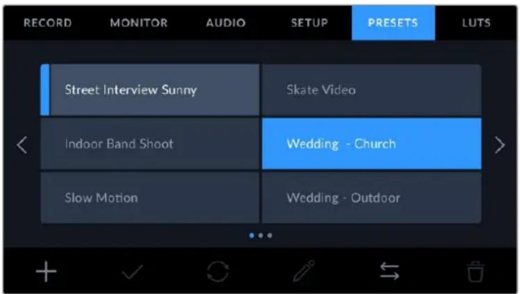Blackmagic Design URSA Broadcast G2 - Saving and loading presets - 2