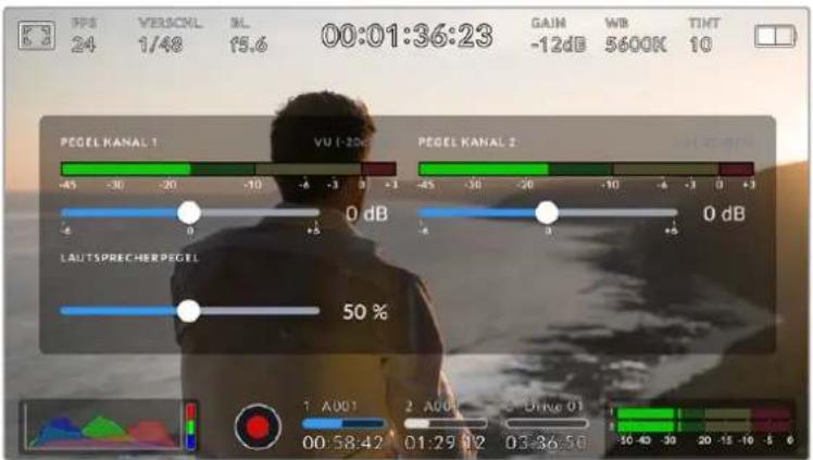 Blackmagic Design URSA Broadcast G2 - Audiopegelmeter - 2
