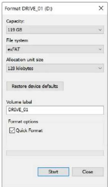 Blackmagic Design URSA Broadcast G2 - Vorbereiten von Datenträgern auf Windows - 1
