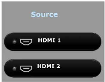 Source HDMI 1 HDMI 2