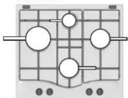 HOTPOINT TQG 641 HA(ICE) - Practical advice on using the burners - 1
