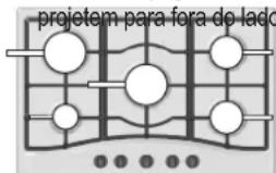 projetem para fora do lado