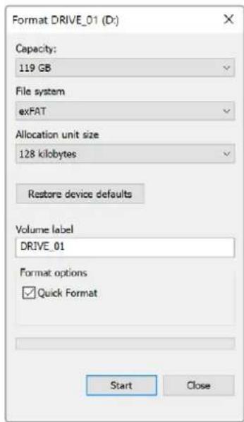 Blackmagic Design HyperDeck Studio HD Pro - Ortamin bir Windows Bilgisayarda Formatlanmasi - 1