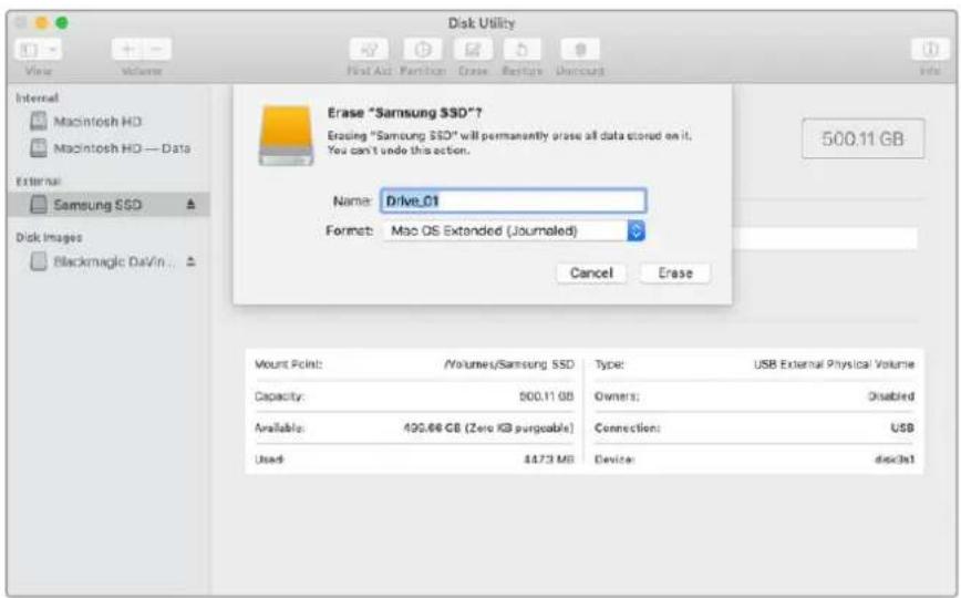 Blackmagic Design HyperDeck Studio HD Pro - Formattare su Mac - 1