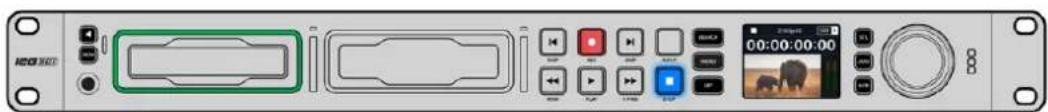 Blackmagic Design HyperDeck Studio HD Pro - Brancher un SSD : - 1
