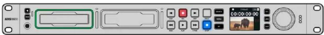 Blackmagic Design HyperDeck Studio HD Pro - Inserire un disco SSD - 1