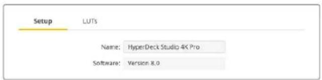 Blackmagic Design HyperDeck Studio HD Pro - 「Setup(SETTADPS)」一 - 2