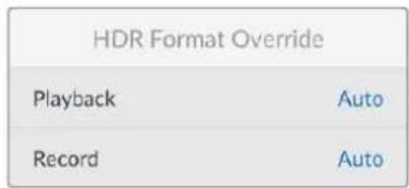 Blackmagic Design HyperDeck Studio HD Pro - HDR Format Override - 1