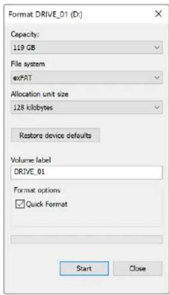 Blackmagic Design HyperDeck Studio HD Pro - Datentrager auf einem Windows-Computer formatieren - 1