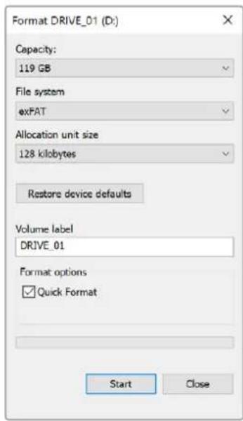 Blackmagic Design HyperDeck Studio HD Mini - Preparación de soportes en Windows - 1