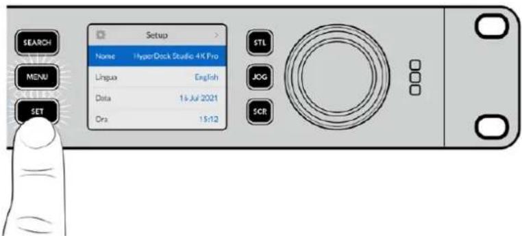 Blackmagic Design HyperDeck Studio HD Mini - Usare il menu LCD - 3