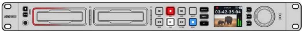 Blackmagic Design HyperDeck Studio HD Mini - Indicadores dos compartimentos deMZia - 1