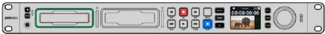 Blackmagic Design HyperDeck Studio HD Mini - So führn Sie eine SSD ein: - 1