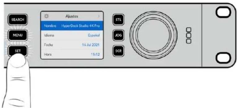 Blackmagic Design HyperDeck Studio HD Mini - Uso de los menus en pantalla - 3