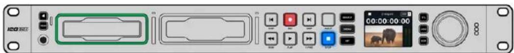 Blackmagic Design HyperDeck Studio HD Mini - To plug in an SSD: - 1