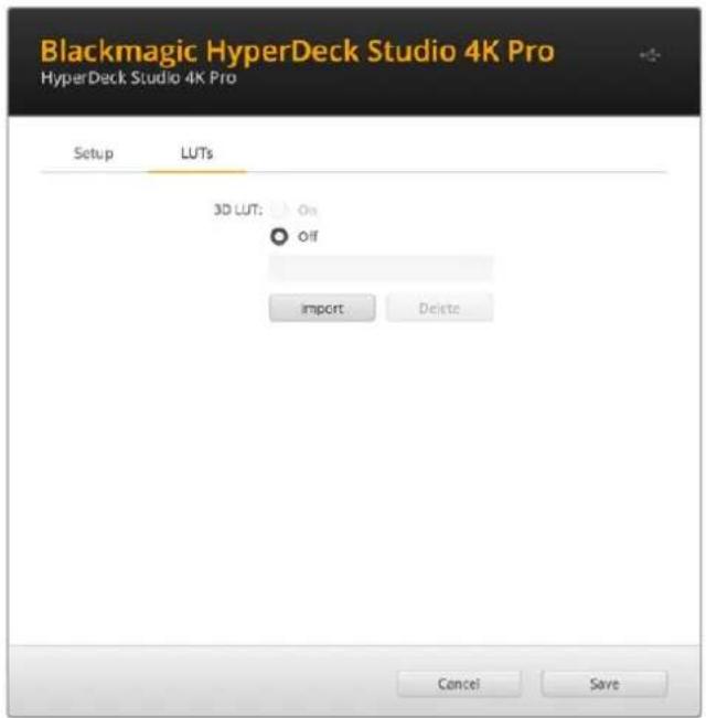 Blackmagic Design HyperDeck Studio HD Mini - Page LUTs - 1