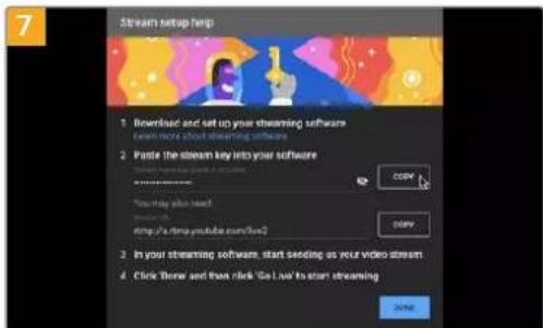 Stream setup help 1 Download and set up your streaming software from more than streaming software 2 Paste the stream key into your software in your streaming tool http://a.fina.youtube.com/5w2 3 In your streaming software, start sending as your video stream 4 Click There and then click "Go I now" to start streaming