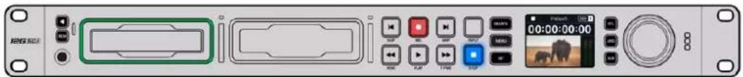Blackmagic Design HyperDeck Studio 4K Pro - So führen Sie eine SSD ein: - 1