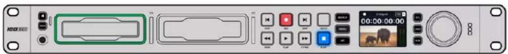 Blackmagic Design HyperDeck Studio 4K Pro - Brancher un SSD : - 1