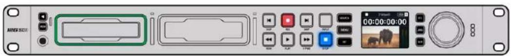 Blackmagic Design HyperDeck Studio 4K Pro - Inserire un disco SSD - 1