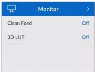 Monitor Clean Feed Off 3D LUT Off