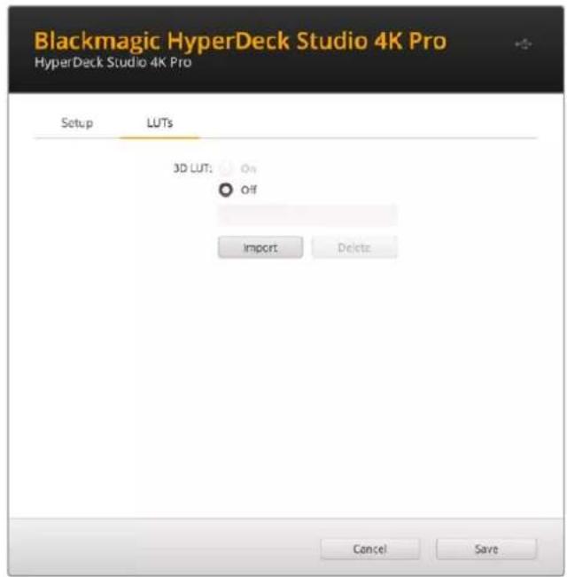 Blackmagic Design HyperDeck Studio 4K Pro - Page LUTs - 1