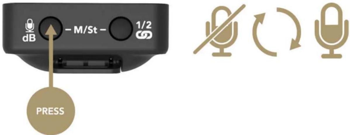 Røde Wireless GO II - Mute Control via the Transmitter - 2