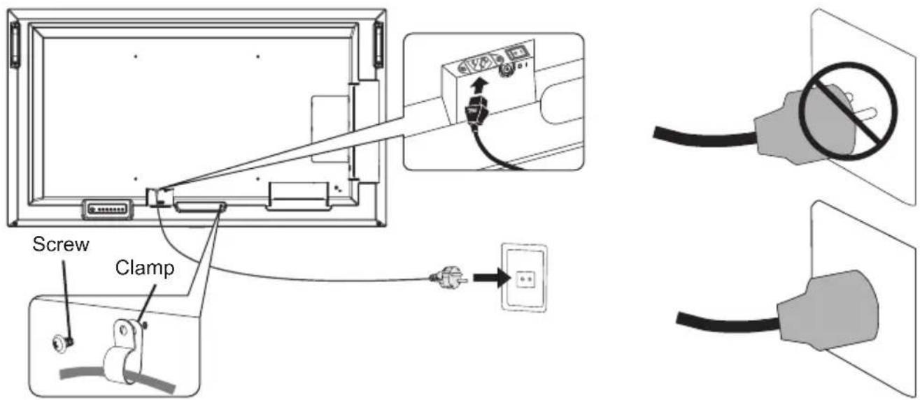 NEC MultiSync ME551 - Connect the supplied power cord - 1