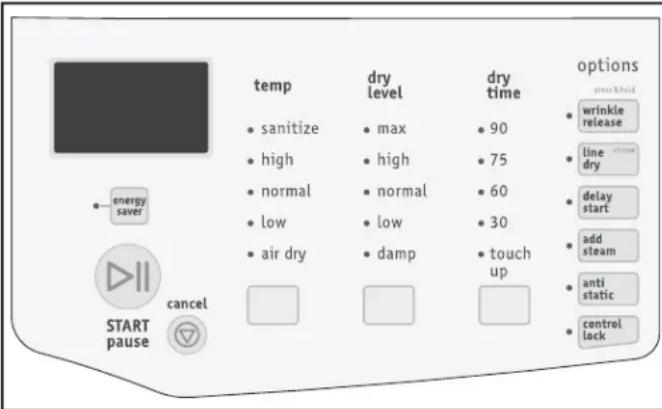FRIGIDAIRE FASG7074NA - Options de cycles - 1