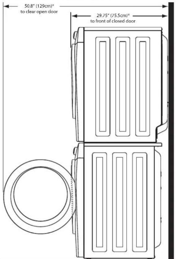 FRIGIDAIRE FAQG7111LW - INSTALLED DIMENSIONS - 3