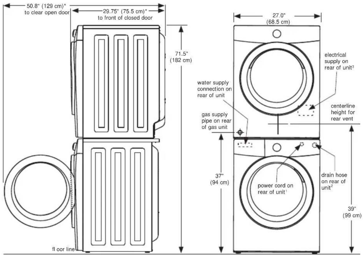 FRIGIDAIRE FAFW3001LW - INSTALLATION REQUIREMENTS - 2