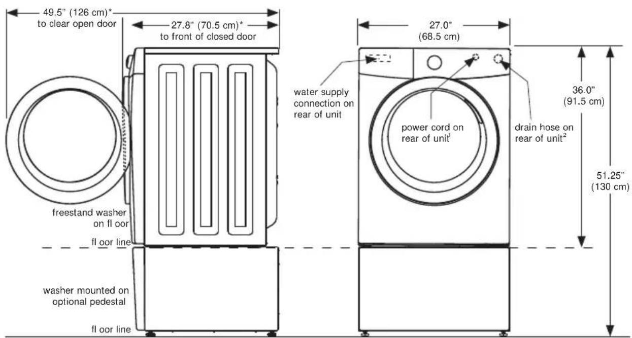 FRIGIDAIRE FAFW3001LW - INSTALLATION REQUIREMENTS - 1