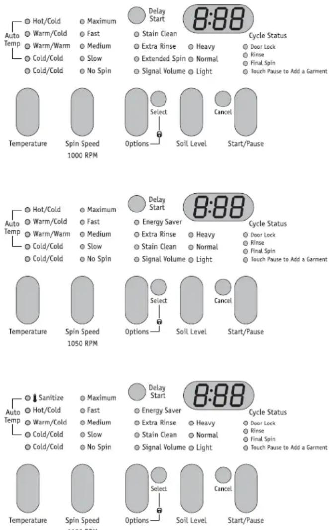 FRIGIDAIRE FAFW3577KW - Signal volume (volume du signal sonore) - 1