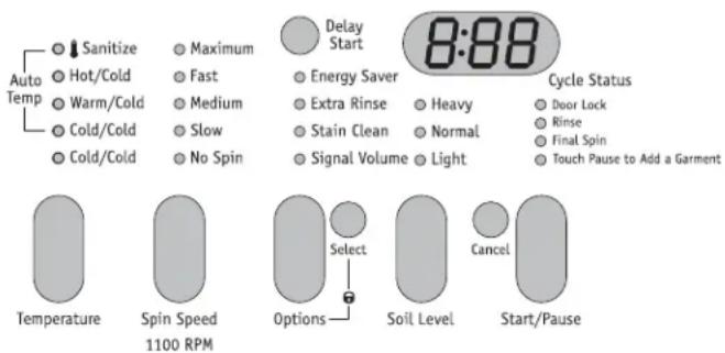 FRIGIDAIRE FAFW3577KN - Signal volume (volume du signal sonore) - 3
